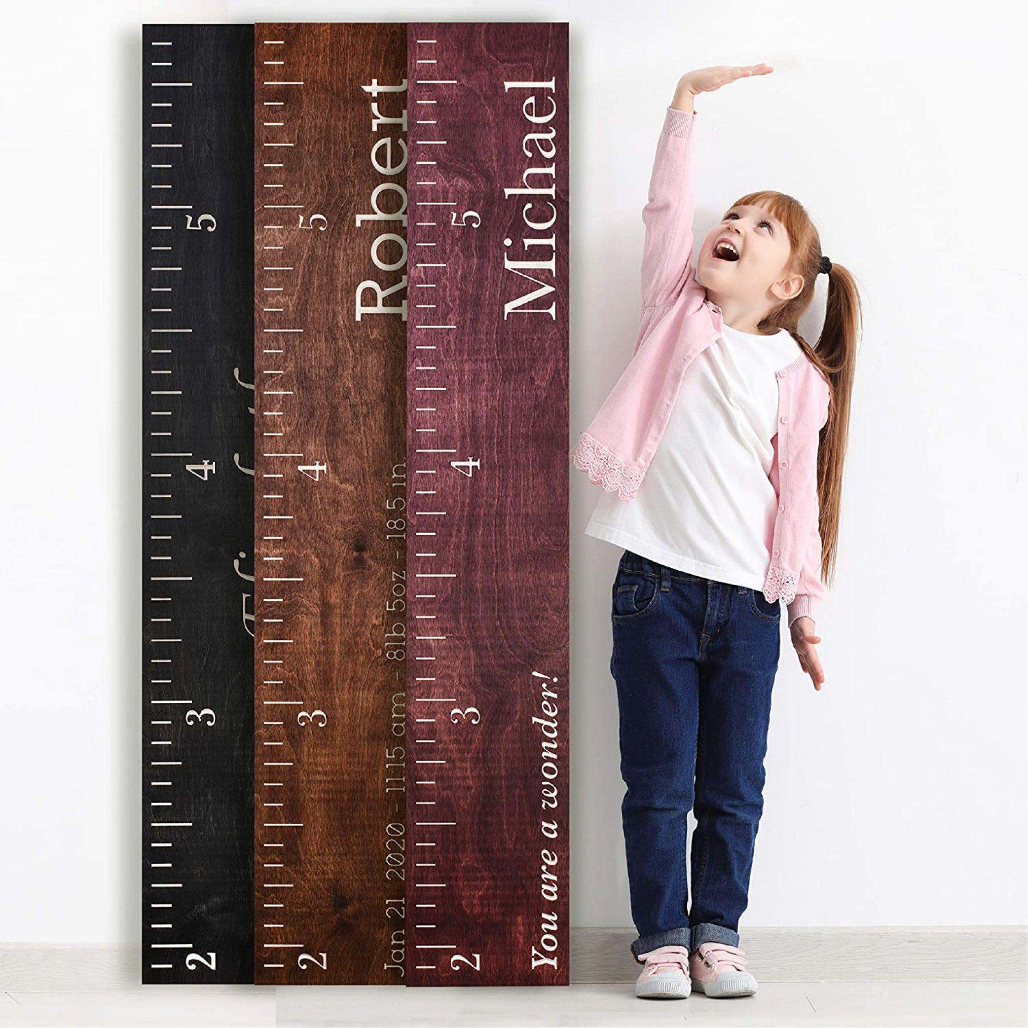 Personalized Wooden Chart, Growth Chart for Kids, Boys, Girls