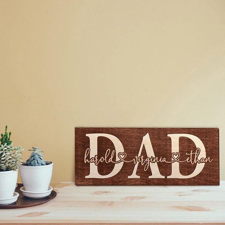 3D Custom Dad Name Sign - GiftShire