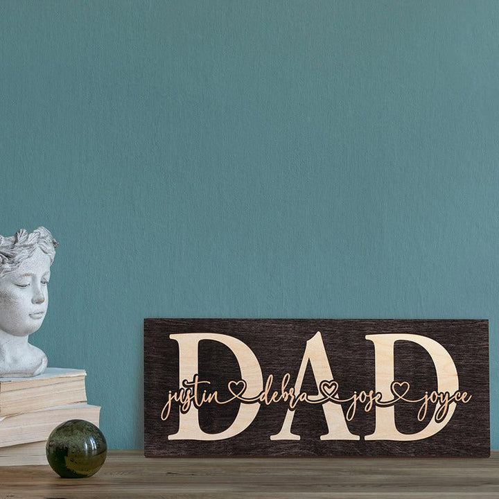 3D Custom Dad Name Sign - GiftShire