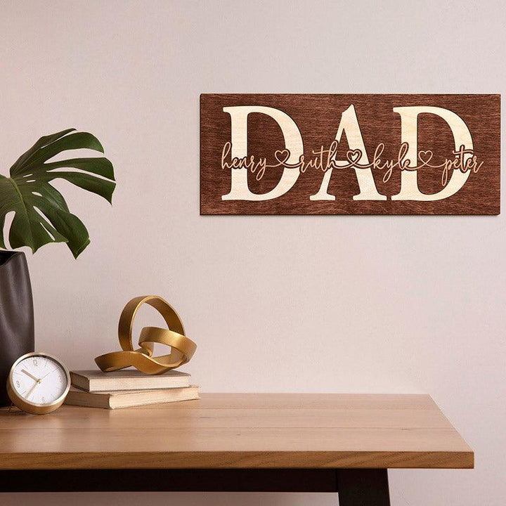 3D Custom Dad Name Sign - GiftShire