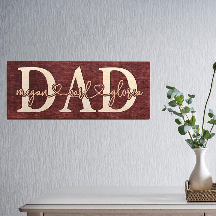 3D Custom Dad Name Sign - GiftShire