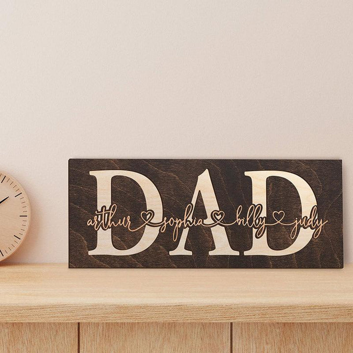 3D Custom Dad Name Sign - GiftShire