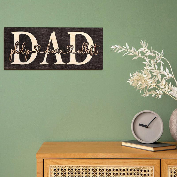 3D Custom Dad Name Sign - GiftShire