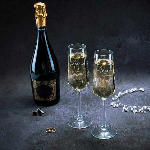 Personalized Sparkling Wine Flute