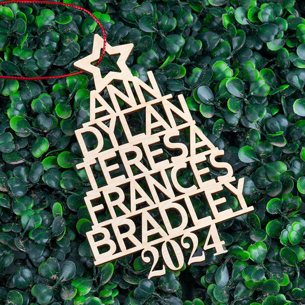 Family Name Tree ornament