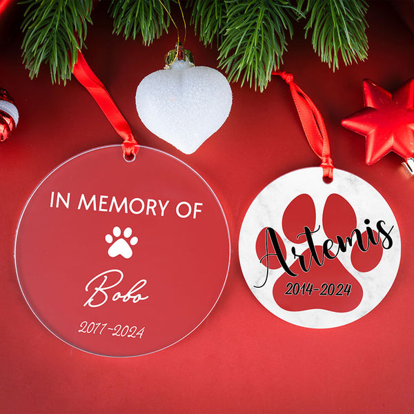 Acrylic Pet Memorial Ornament