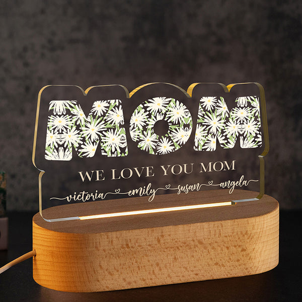 Personalized Best Mom Ever Gifts -  Custom Night Light