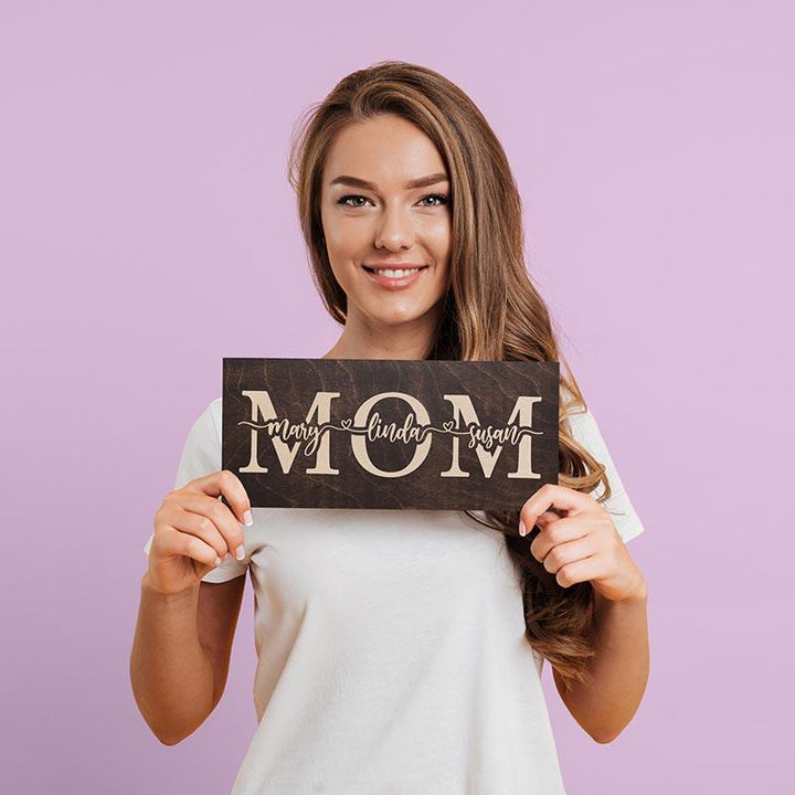 Custom Engraved Mom Sign - GiftShire