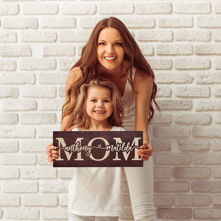 Custom Engraved Mom Sign - GiftShire