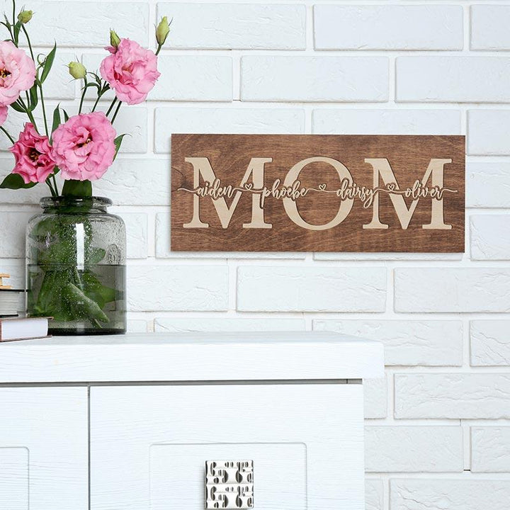 Custom Engraved Mom Sign - GiftShire