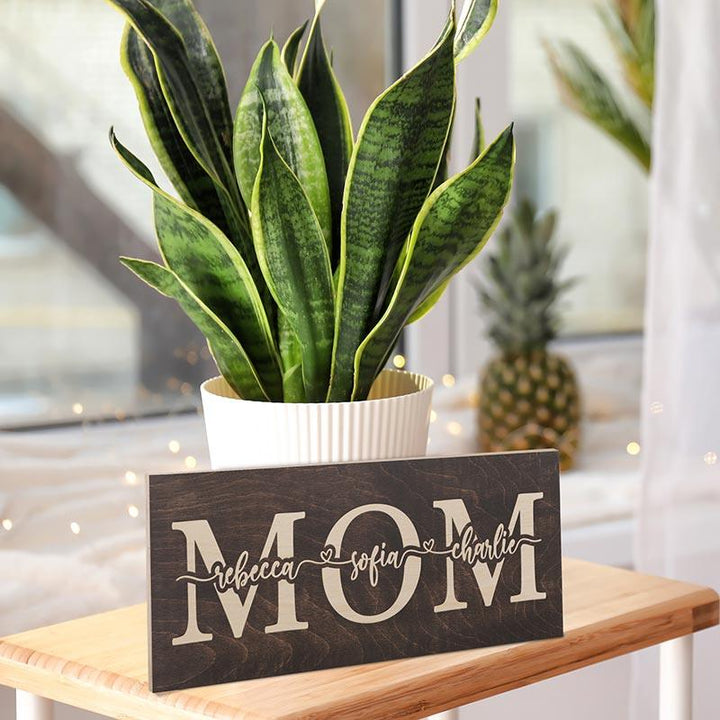 Custom Engraved Mom Sign - GiftShire