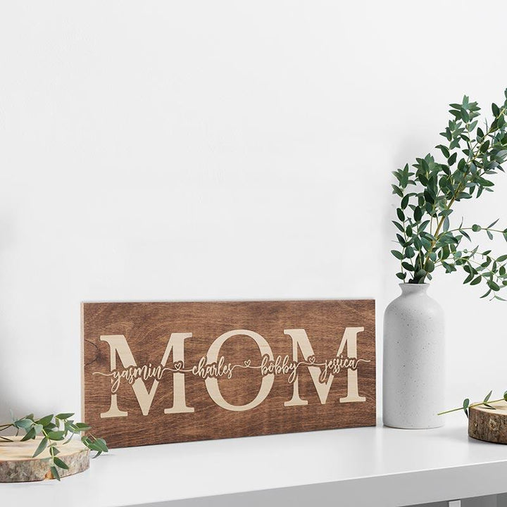 Custom Engraved Mom Sign - GiftShire