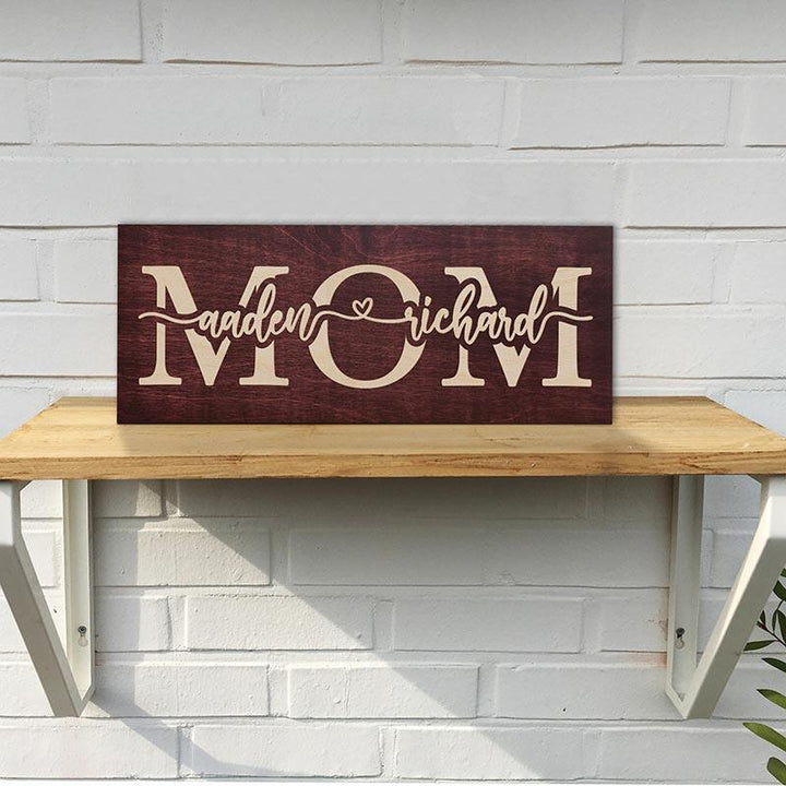 Custom Engraved Mom Sign - GiftShire