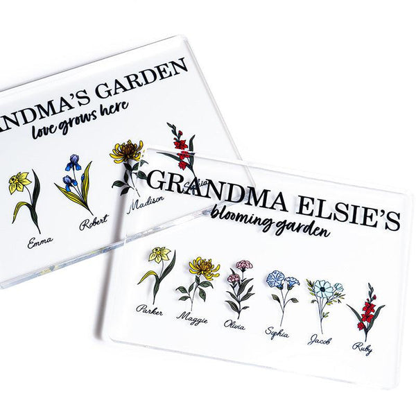 Custom Grandma Sign, Acrylic Garden Block - GiftShire