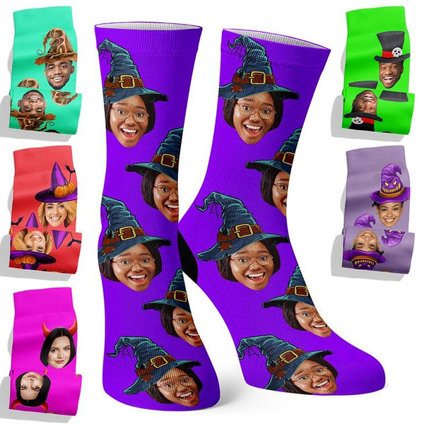 Custom Halloween Face Socks - GiftShire