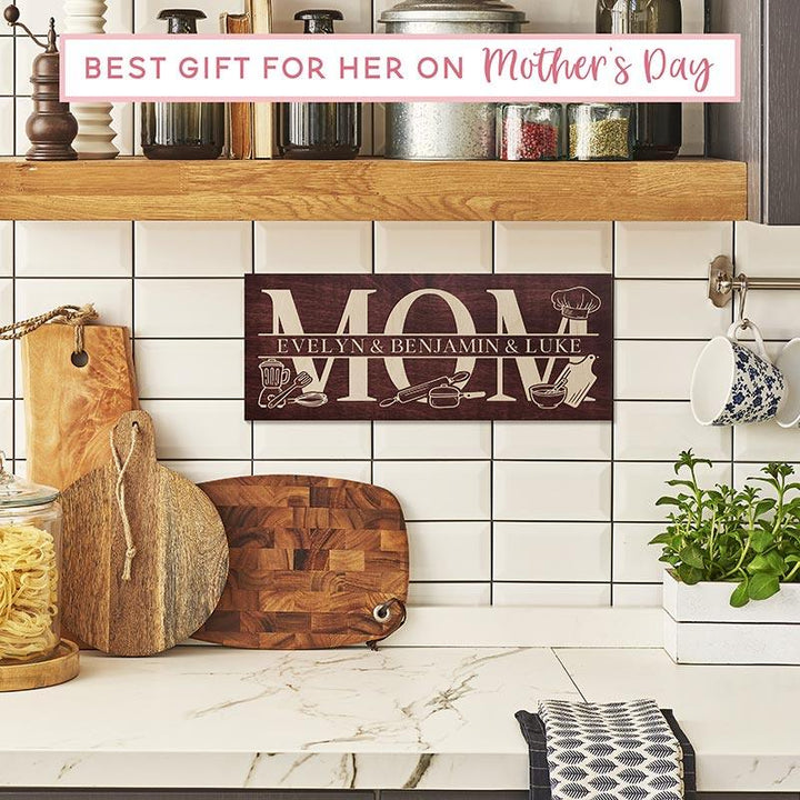 Custom Mom Sign With Names - GiftShire