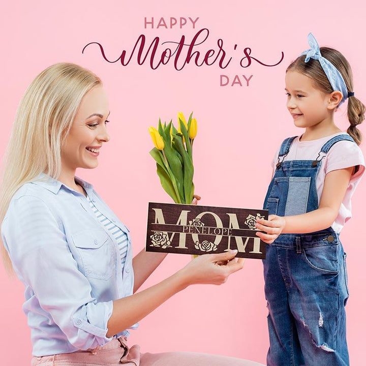 Custom Mom Sign With Names - GiftShire