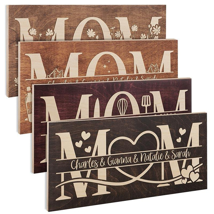 Custom Mom Sign With Names - GiftShire