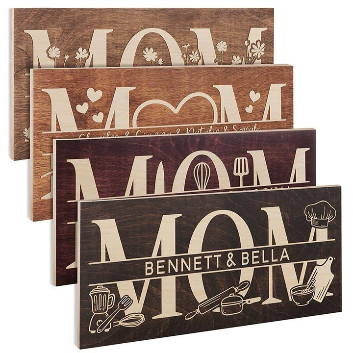 Custom Mom Sign With Names - GiftShire