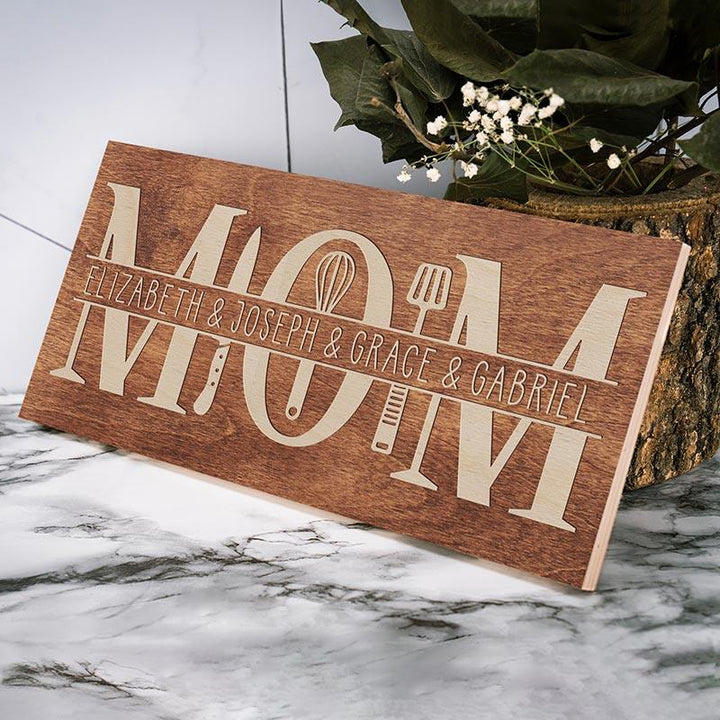 Custom Mom Sign With Names - GiftShire