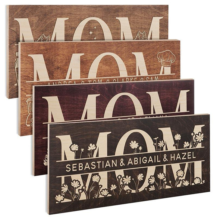 Custom Mom Sign With Names - GiftShire