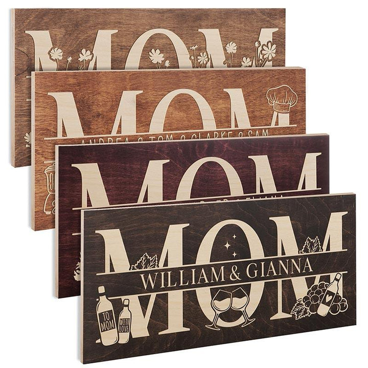 Custom Mom Sign With Names - GiftShire