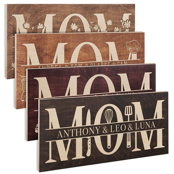 Custom Mom Sign With Names - GiftShire