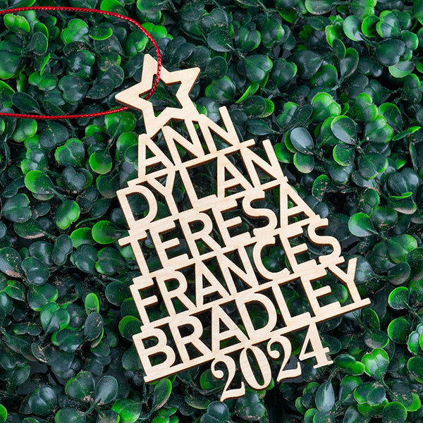 Family Name Tree ornament