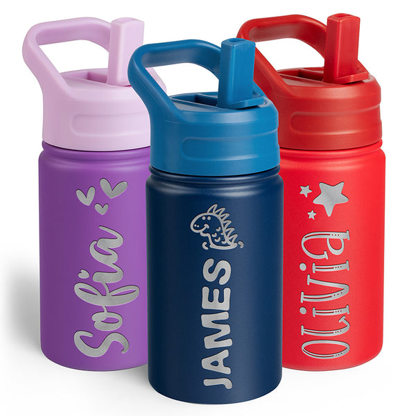 Food Grade Hydration! Kids Personalized Water Bottle - 12 Oz