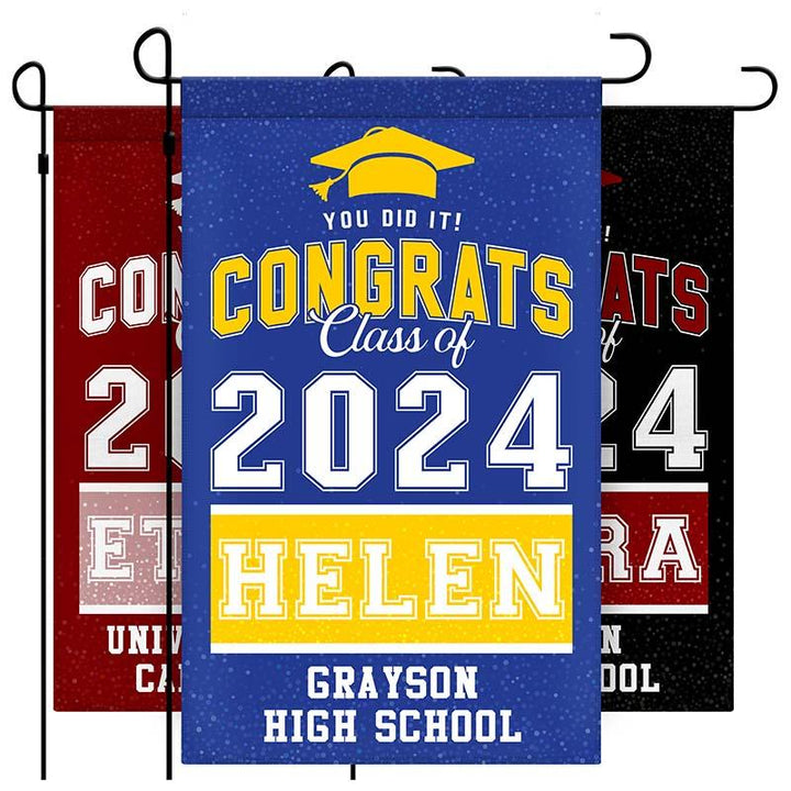 Custom Graduation Flag, Graduation Garden Flag - GiftShire