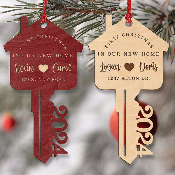 Our First Christmas Personalized Key Ornament