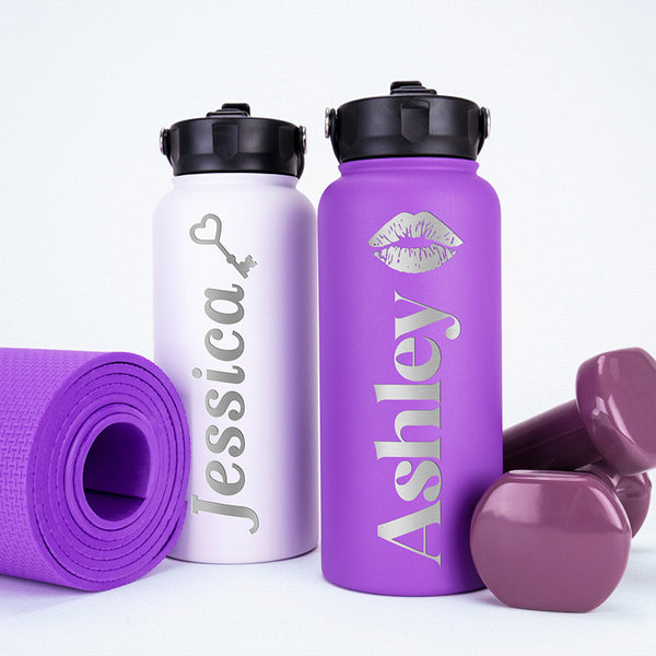 Personalized Couple Water Bottles: Choose Your Icon