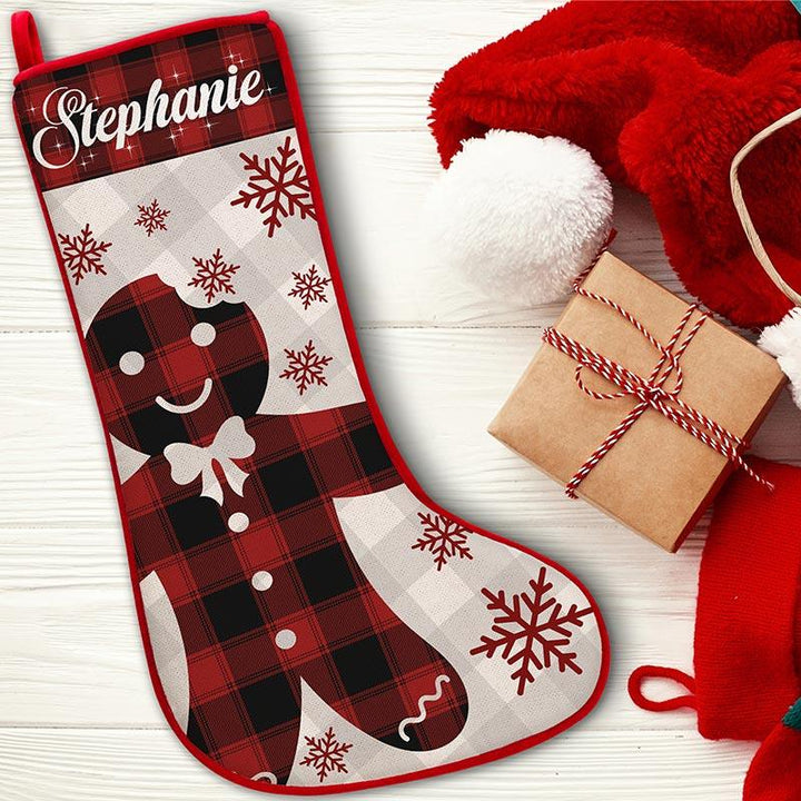 Personalized Tartan Stocking For Christmas - GiftShire