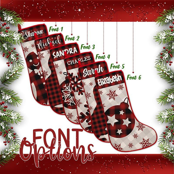 Personalized Tartan Stocking For Christmas - GiftShire