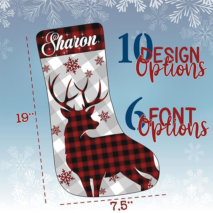 Personalized Tartan Stocking For Christmas - GiftShire