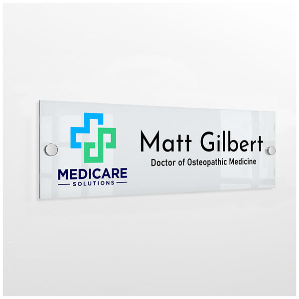 Personalized Wall Mount Name Plate with Logo