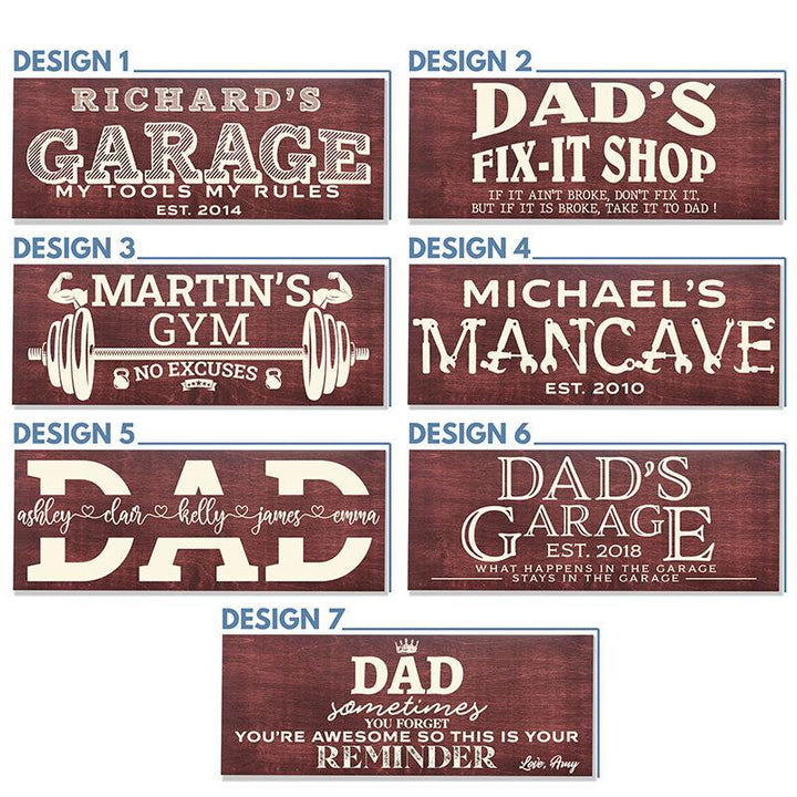 Customized Wooden Father Sign - GiftShire