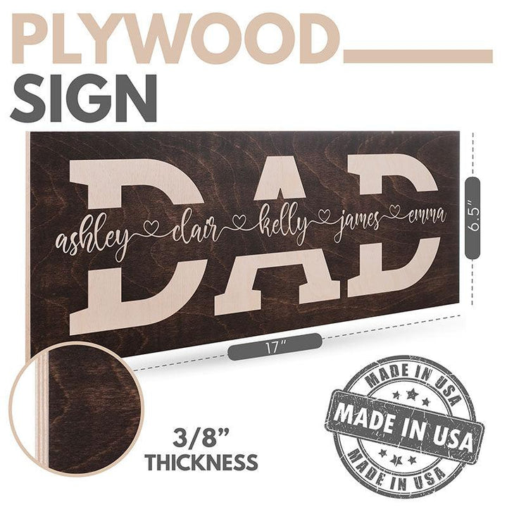 Customized Wooden Father Sign - GiftShire