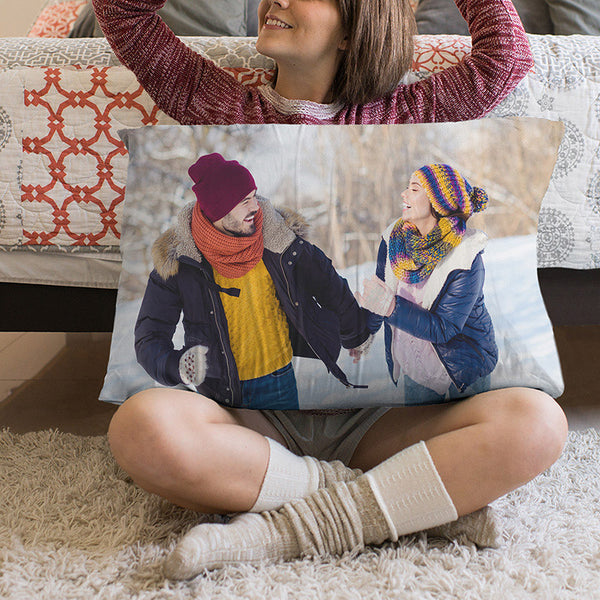 Photo Memory Pillow: Custom Photos and Text