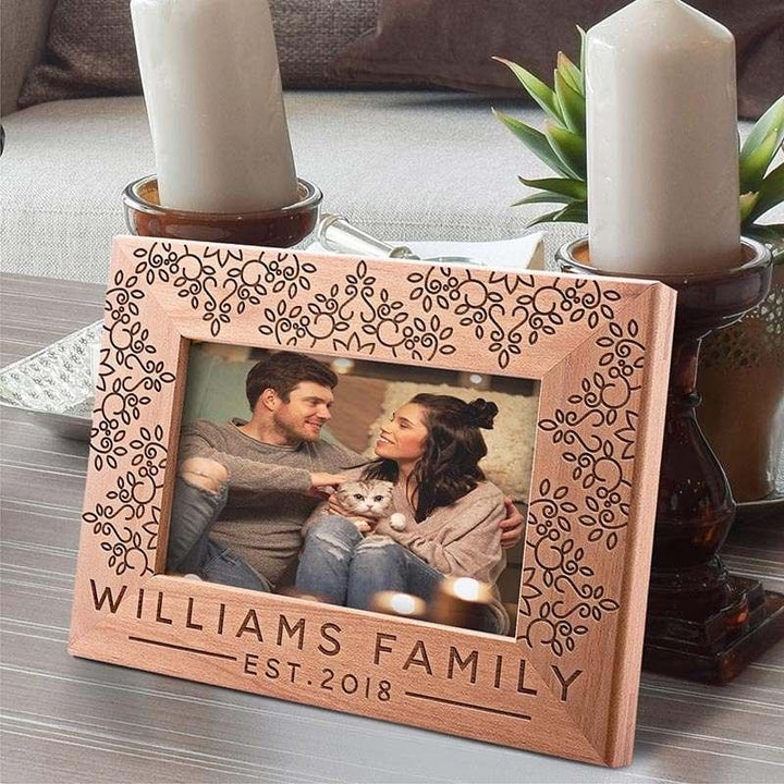 Family Photo Frame Personalized, Christmas Gift for Newlywed Couple - GiftShire