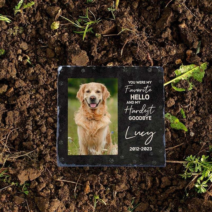 Custom Pet Memorial Stone, Dog Memorial Stone, Pet Grave Marker, Pet Headstone - GiftShire